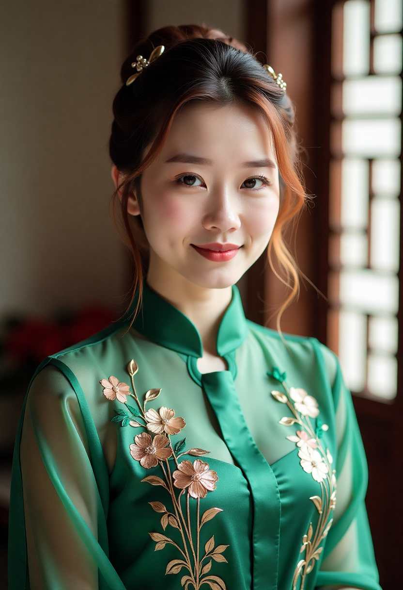 父女在厨房合作准备早餐